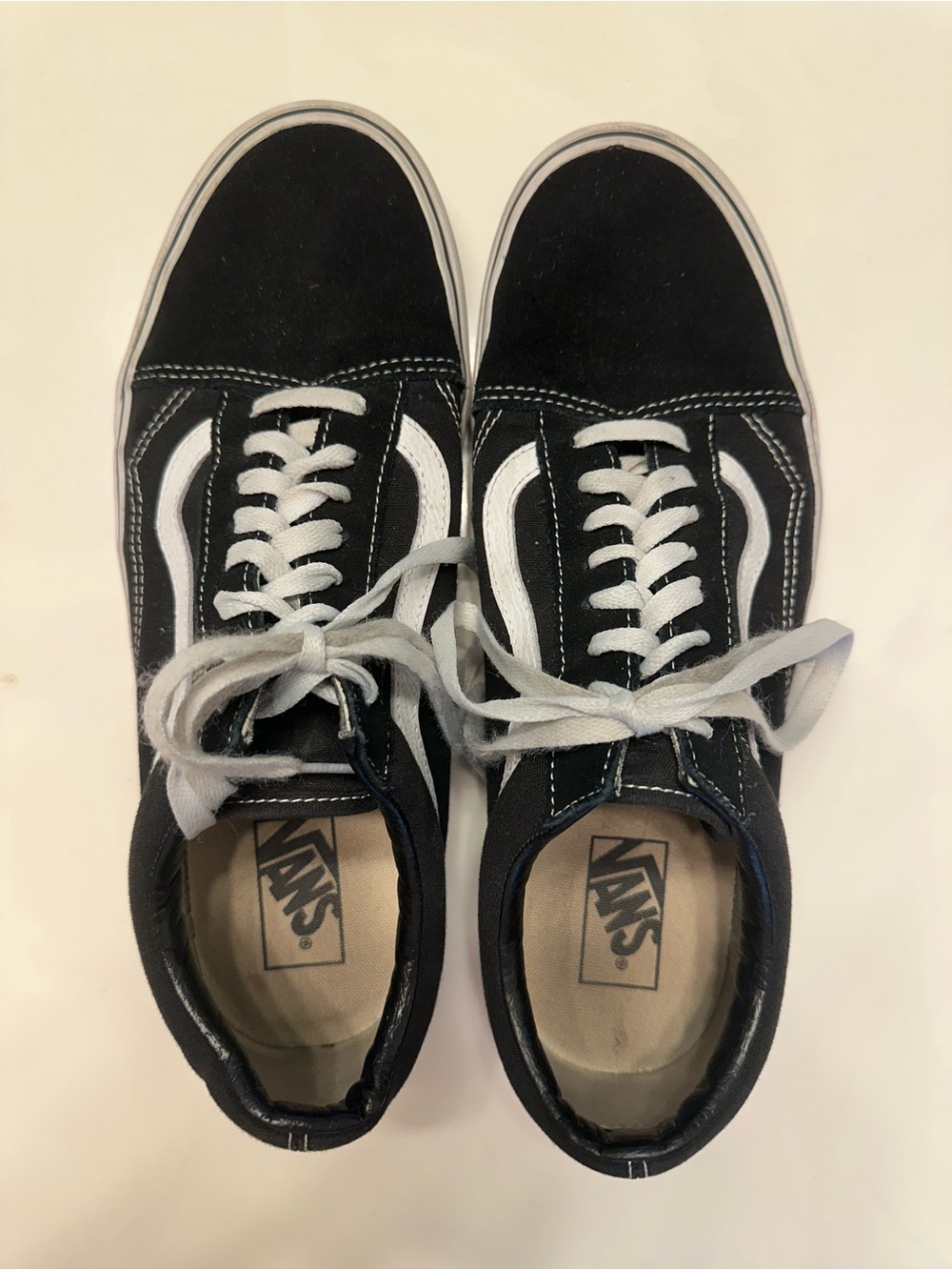 Vans Black and White Old Skool Skate Sneakers